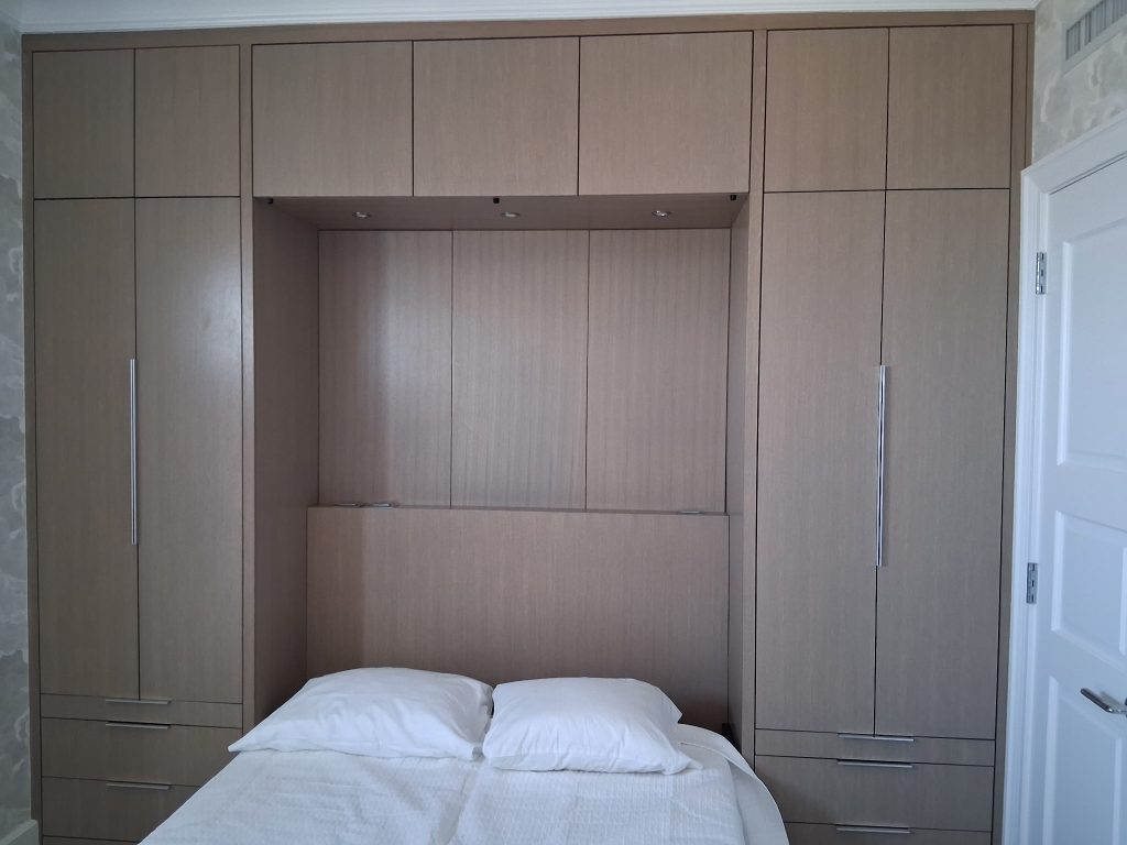 Walnut Kitchen and Bedroom Wardrobe Wall
